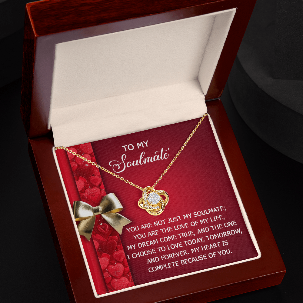 Soulmate - Today, Tomorrow, And Forever - Love Knot Necklace