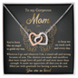 Mom - An Angel To Guide My Way - Interlocking Hearts Necklace