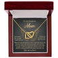 Mom - An Angel To Guide My Way - Interlocking Hearts Necklace