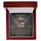 Mom - An Angel To Guide My Way - Interlocking Hearts Necklace