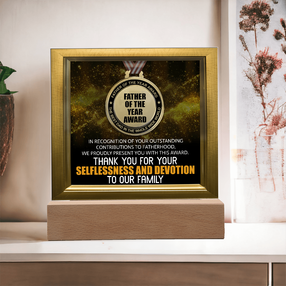 Dad - Father Of The Year Award - Acrylic Plaque