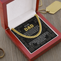 Dad - Who Never Gives Up - Cuban Link Chain