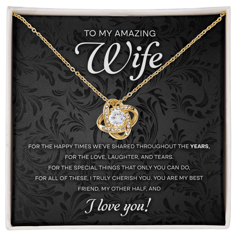 Wife - To My Amazing Wife - Love Knot Necklace