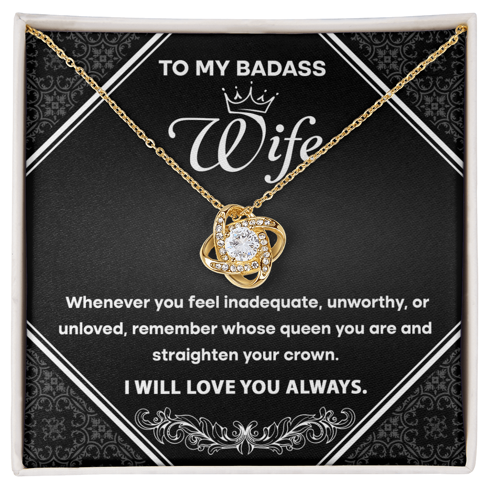 Wife - To My Badass Wife - Love Knot Necklace