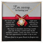 Sorry - Hurting You Was Never My Intention - Love Knot Necklace