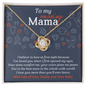 Mom - The Best Mom In The Whole Whide World - Love Knot Necklace