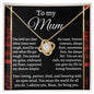 Mom - You Mean The World For All You Do - Love Knot Necklace