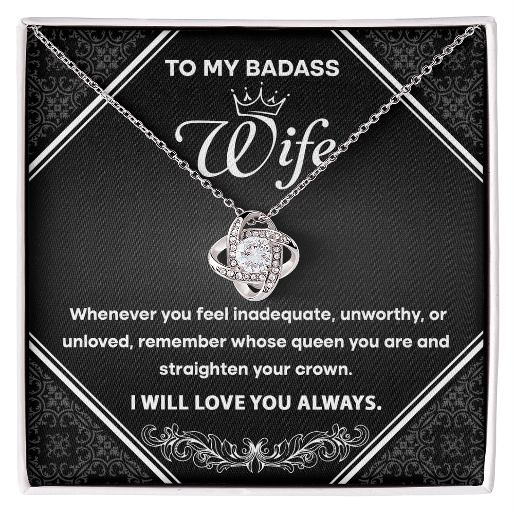 Wife - To My Badass Wife - Love Knot Necklace