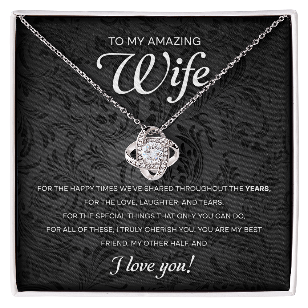Wife - To My Amazing Wife - Love Knot Necklace