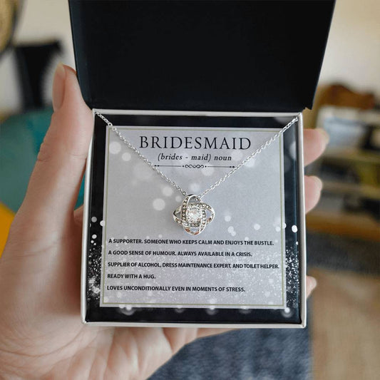 Bridesmaid - Noun - Love Knot Necklace