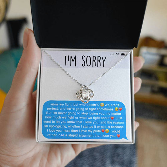 Sorry - A Stupid Argument - Love Knot Necklace