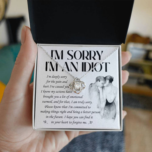 Sorry - I'm An Idiot - Love Knot Necklace