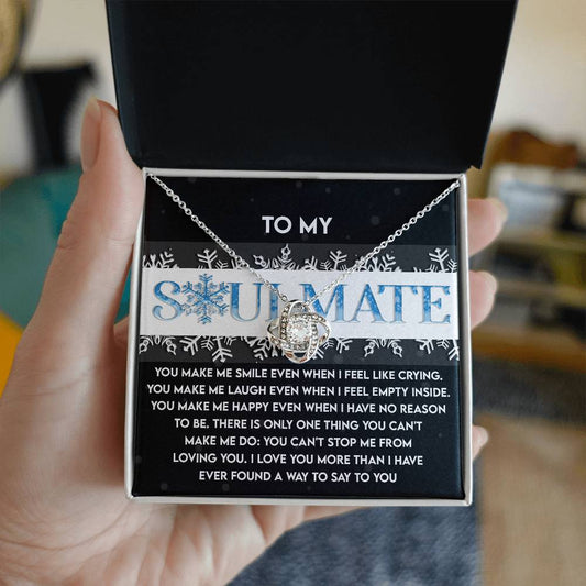 Soulmate - You Make Me Smile - Love Knot Necklace