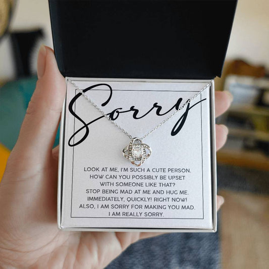 Sorry - So Sorry For Making You Mad - Love Knot Necklace