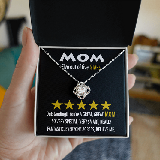 Mom - Five Out Of Five Stars - Love Knot Necklace