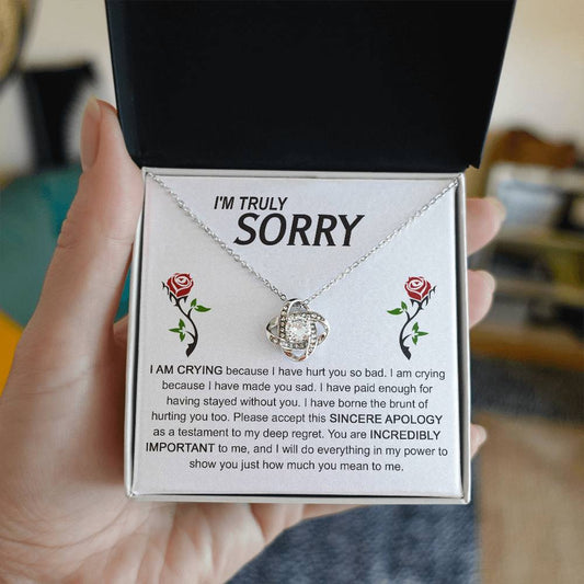 Sorry - Sincere Apology - Love Knot Necklace