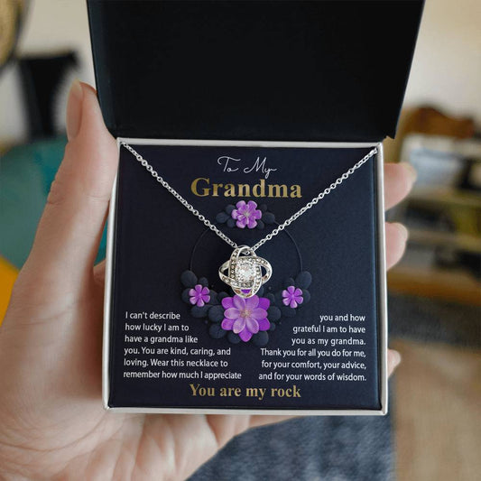 Grandmother - I Appreciate You - Love Knot Necklace