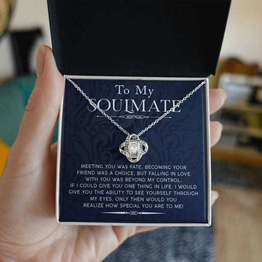 To My Soulmate - You're Special To Me - Love Knot Necklace