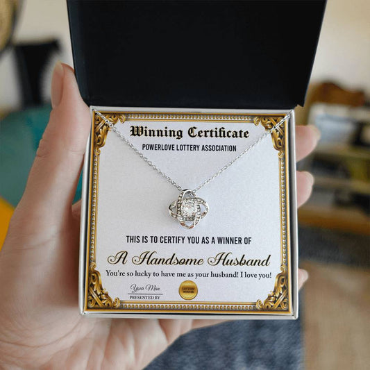 Wife - Winning Certificate - Love Knot Necklace