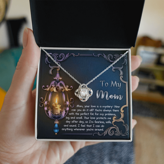 Mom - Your Love Is A Mystery - Love Knot Necklace