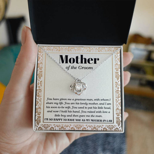 Mother Of The Groom - So Happy - Love Knot Necklace