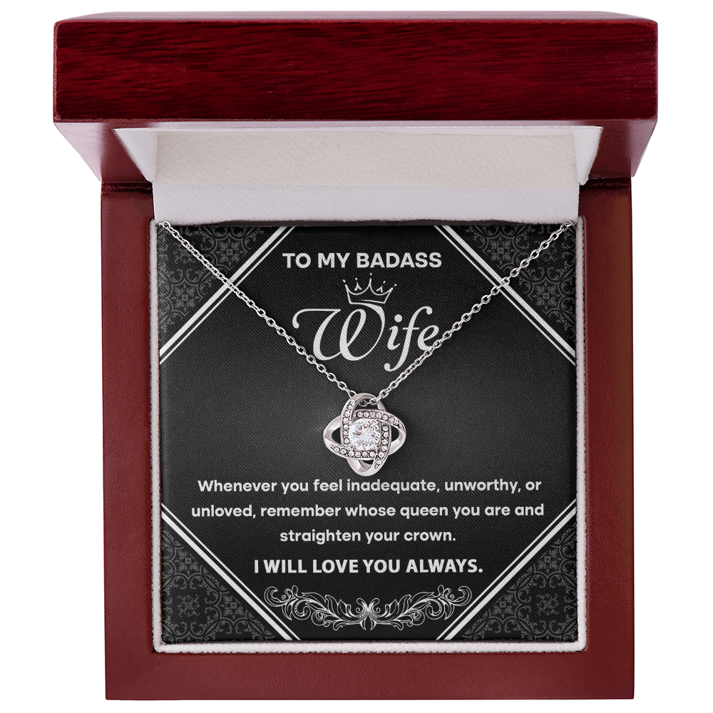 Wife - To My Badass Wife - Love Knot Necklace