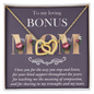 Bonus Mom - For The Kind Support Throughout The Years - Interlocking Hearts Necklace