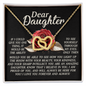 Daughter - You Light Up The Room - Interlocking Hearts Necklace