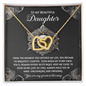 Daughter - Unchanging And Unfading - Interlocking Hearts Necklace