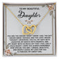 Daughter - Unique, Beautiful, And Deeply Loved - Interlocking Hearts Necklace