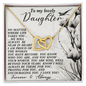 Daughter - Proud Of The Woman You Have Become - Interlocking Hearts Necklace