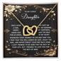Daughter - I Asked God For An Angel - Interlocking Hearts Necklace
