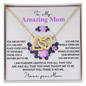 Mom - Without You, There Is No Me - Interlocking Hearts Necklace