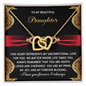 Daughter - My Pride, Joy, And Forever Blessing - Interlocking Hearts Necklace