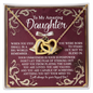 Daughter - Born To Stand Out - Interlocking Hearts Necklace