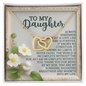 Daughter - A Love Like Ours Is Forever - Interlocking Hearts Necklace