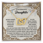 Daughter - Live Life On Your Own Terms - Interlocking Hearts Necklace