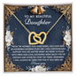 Daughter - An Incredible Blessing - Interlocking Hearts Necklace