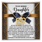 Daughter - A Daughter Born Before I Met Her - Interlocking Hearts Necklace