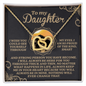 Daughter - Always Here For You Through Thick And Thin - Interlocking Hearts Necklace