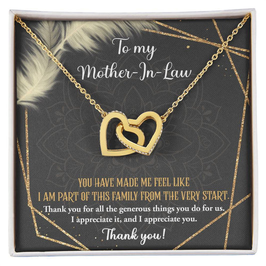 Mom In Law - I Appreciate You - Interlocking Hearts