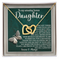 Daughter - You Make The World A Brighter Place - Interlocking Hearts Necklace