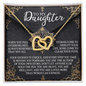 Daughter - Author Of Your Own Story - Interlocking Hearts Necklace