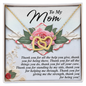 Mom - Thank You For Being You - Interlocking Hearts Necklace