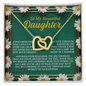 Daughter - The Heart Of A Warrior - Interlocking Hearts Necklace