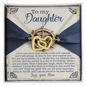 Daughter - Anchor In A Sea of Uncertainty - Interlocking Hearts Necklace