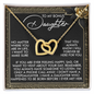 Daughter - Only A Phone Call Away - Interlocking Hearts Necklace