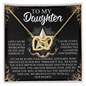Daughter - You Are Our Shining Star - Interlocking Hearts Necklace