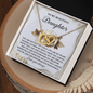 Daughter - The Wind Beneath Your Wings - Interlocking Hearts Necklace