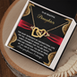 Daughter - My Pride, Joy, And Forever Blessing - Interlocking Hearts Necklace